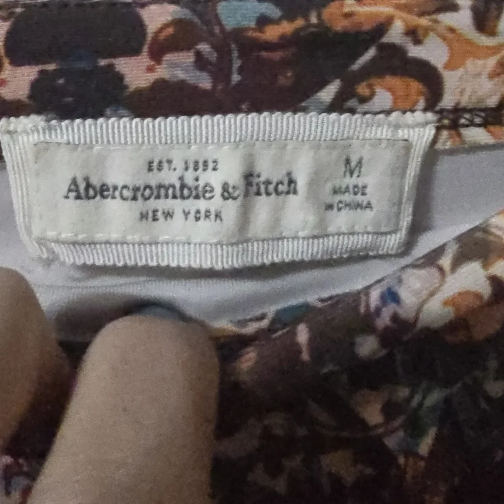 Y2K Abercrombie & Fitch Pleated Scuba Kaleidoscope Print Mini Skater Skirt, EUC!